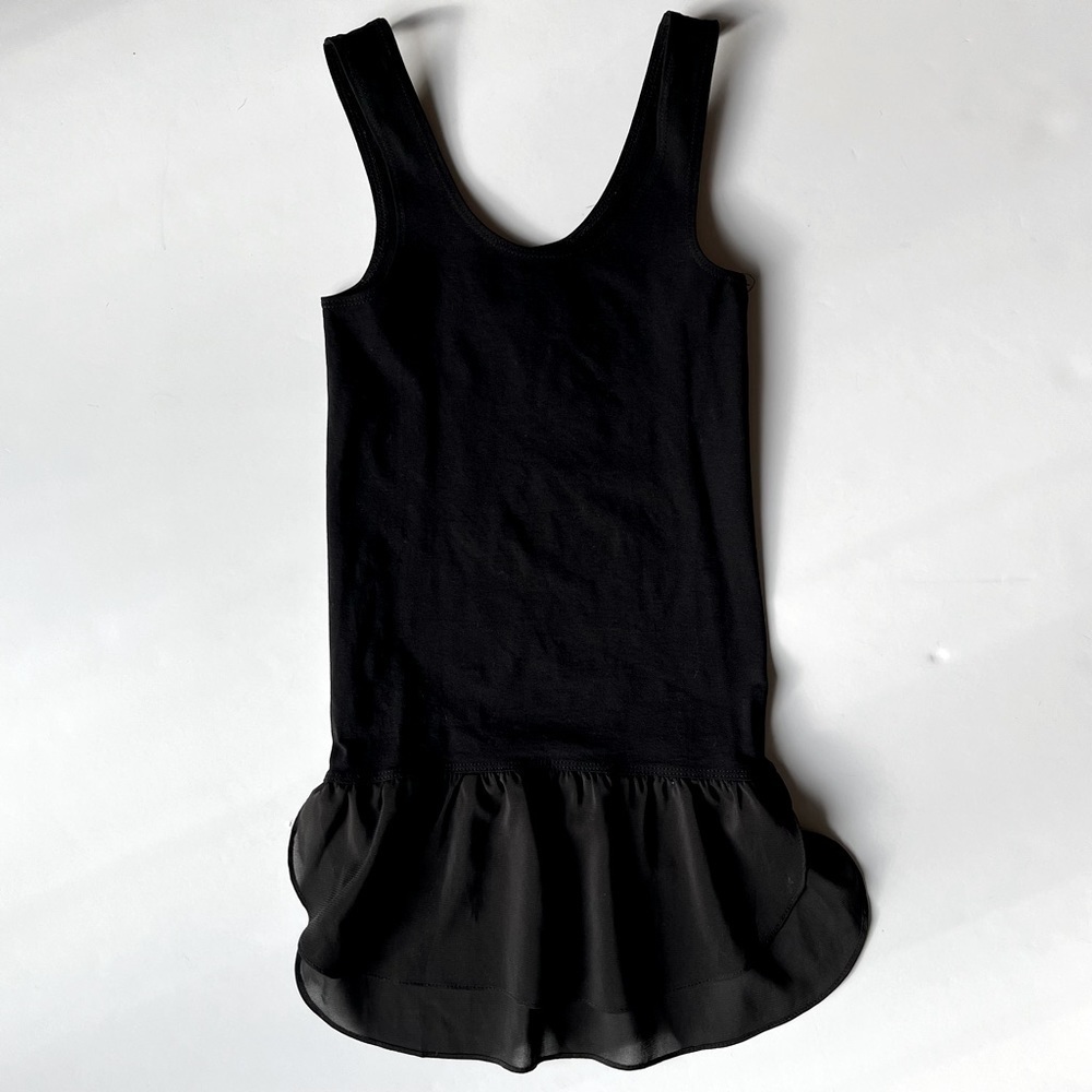 Nicole Miller Artelier Ballet Tank Top With Sheer Ruffle Size Small
